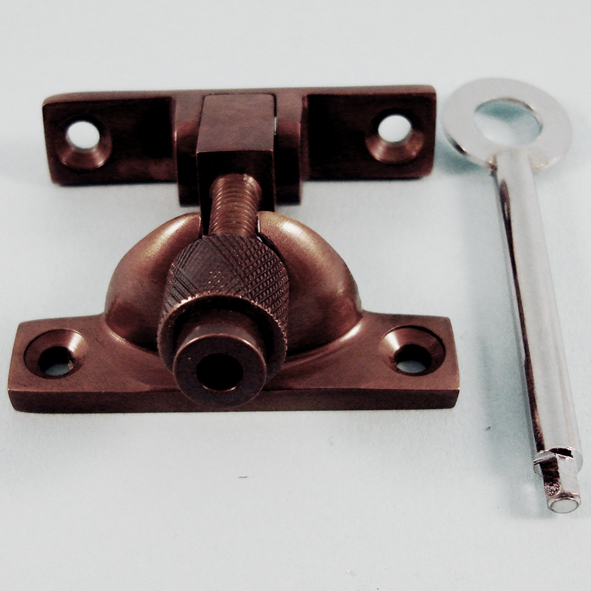 THD185L/BRO • Locking • Bronze • Locking Narrow Brighton Pattern Sash Fastener